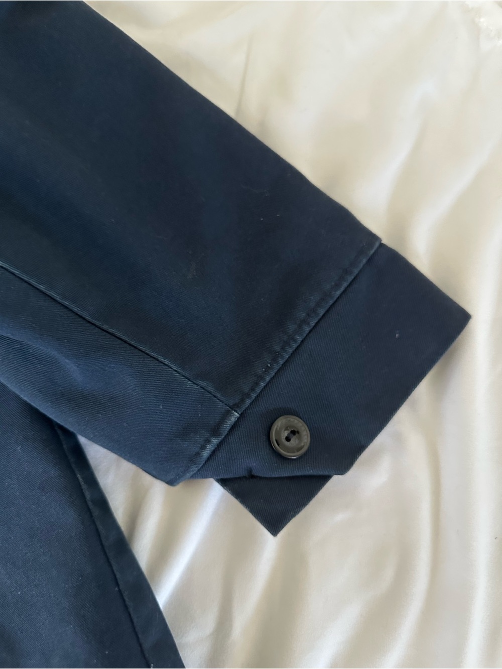 Men's Navy Zip Workwear Jacket - Picture 4 of 6